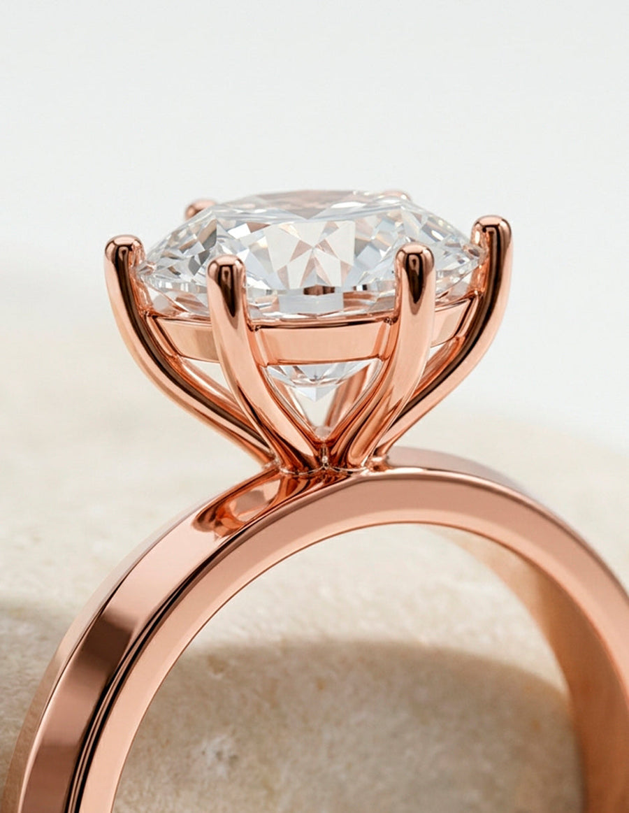 Anillo de Compromiso - solitario - AMORE35-RD-CZ