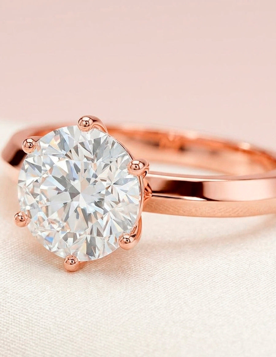 Anillo de Compromiso - solitario - AMORE35-RD-CZ