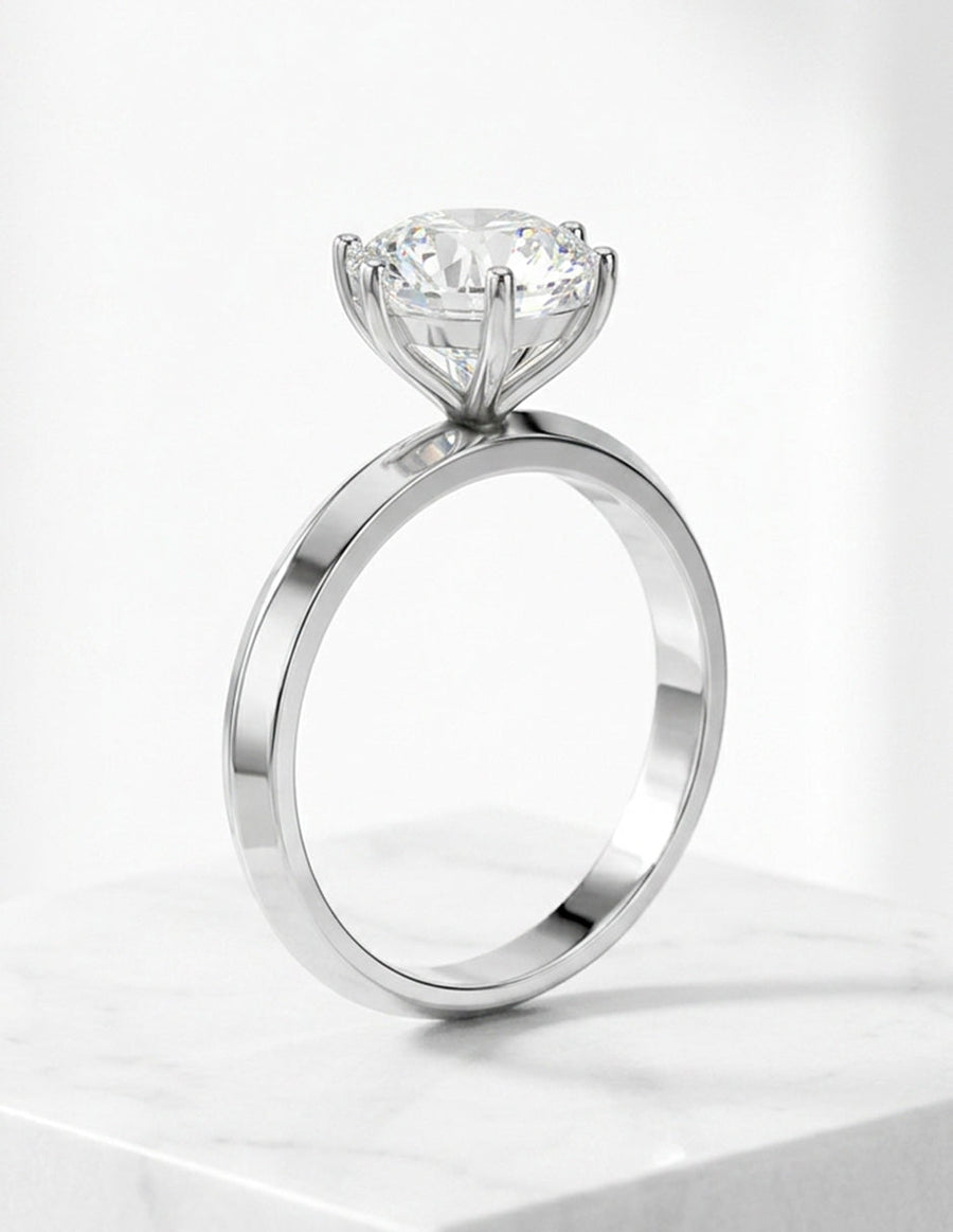 Anillo de Compromiso - solitario - AMORE35-RD-CZ