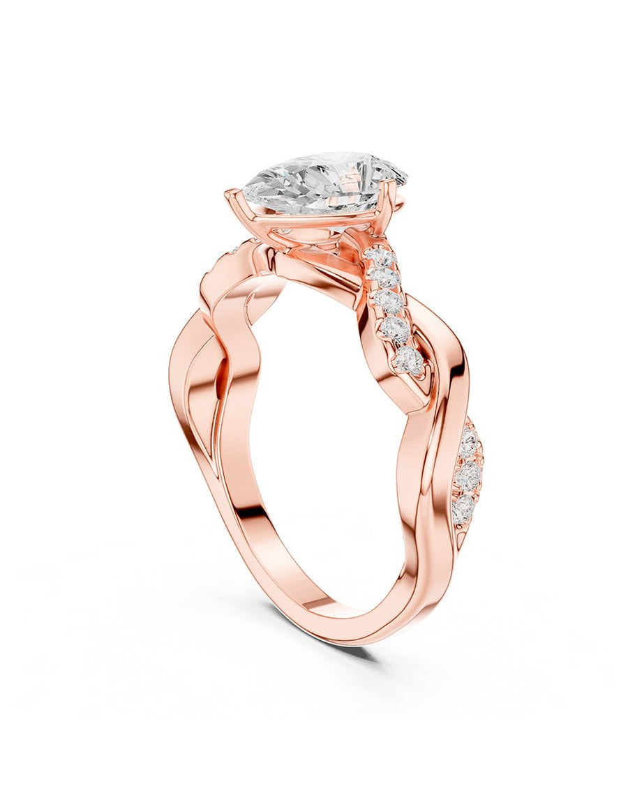 Anillo de compromiso - piedras laterales - AMORE350-PE-LG