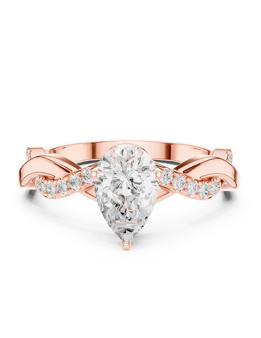 Anillo de compromiso - piedras laterales - AMORE350-PE-LG