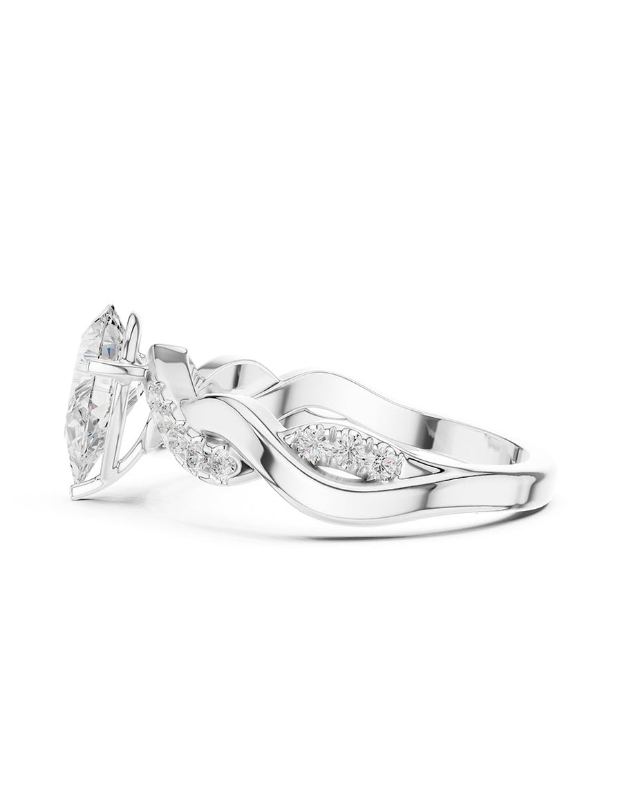 Anillo de compromiso - piedras laterales - AMORE350-PE-LG