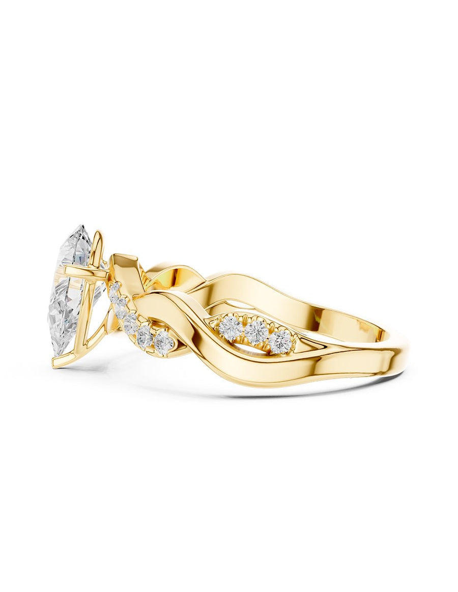 Anillo de compromiso - piedras laterales - AMORE350-PE-LG