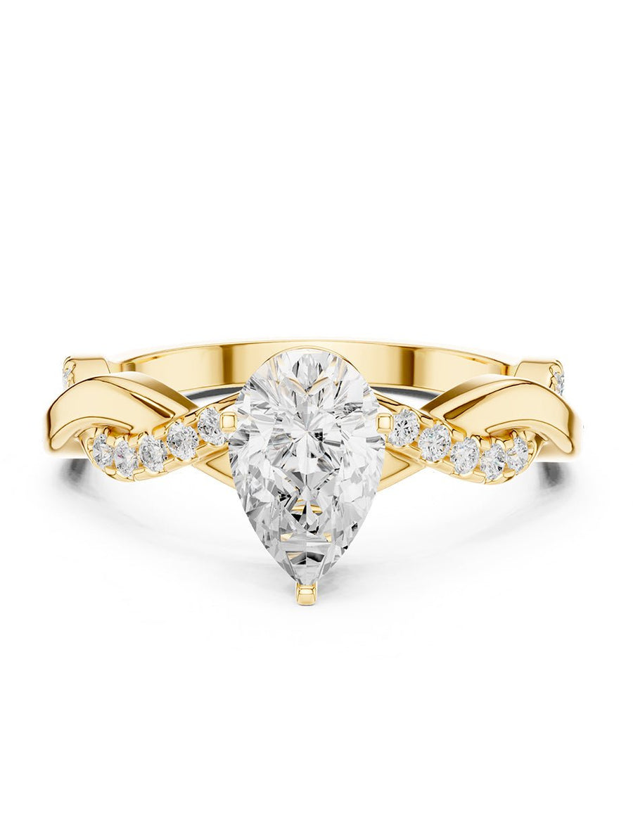 Anillo de compromiso - piedras laterales - AMORE350-PE-LG