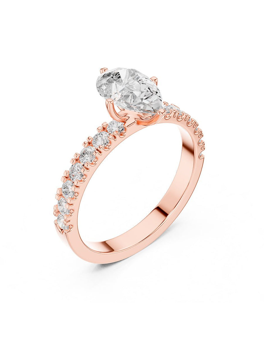 Anillo de compromiso - piedras laterales - AMORE351-PE-LG