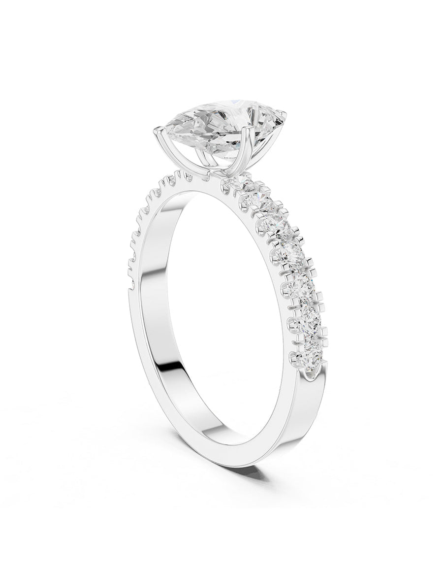 Anillo de compromiso - piedras laterales - AMORE351-PE-LG