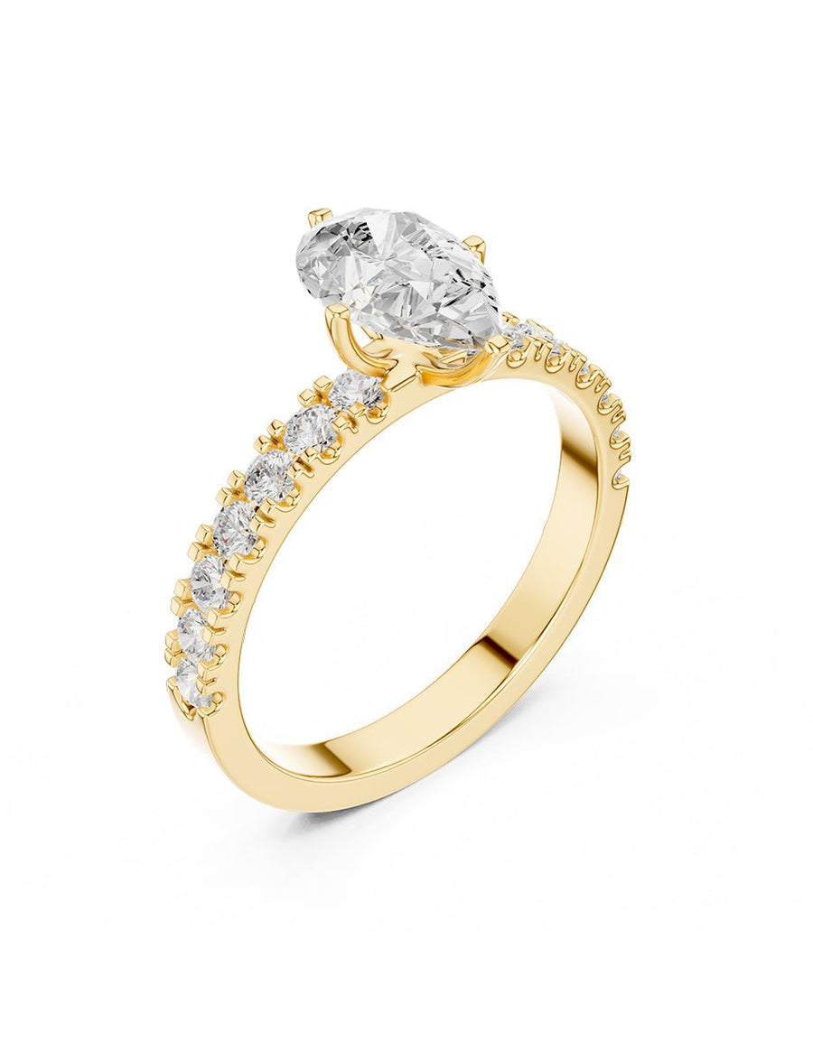 Anillo de compromiso - piedras laterales - AMORE351-PE-LG