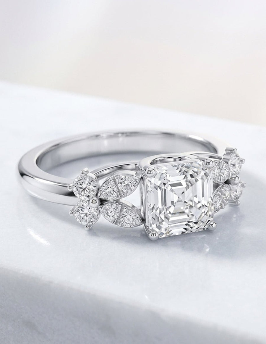 Montura para personalizar - piedras laterales - AMORE353-AS