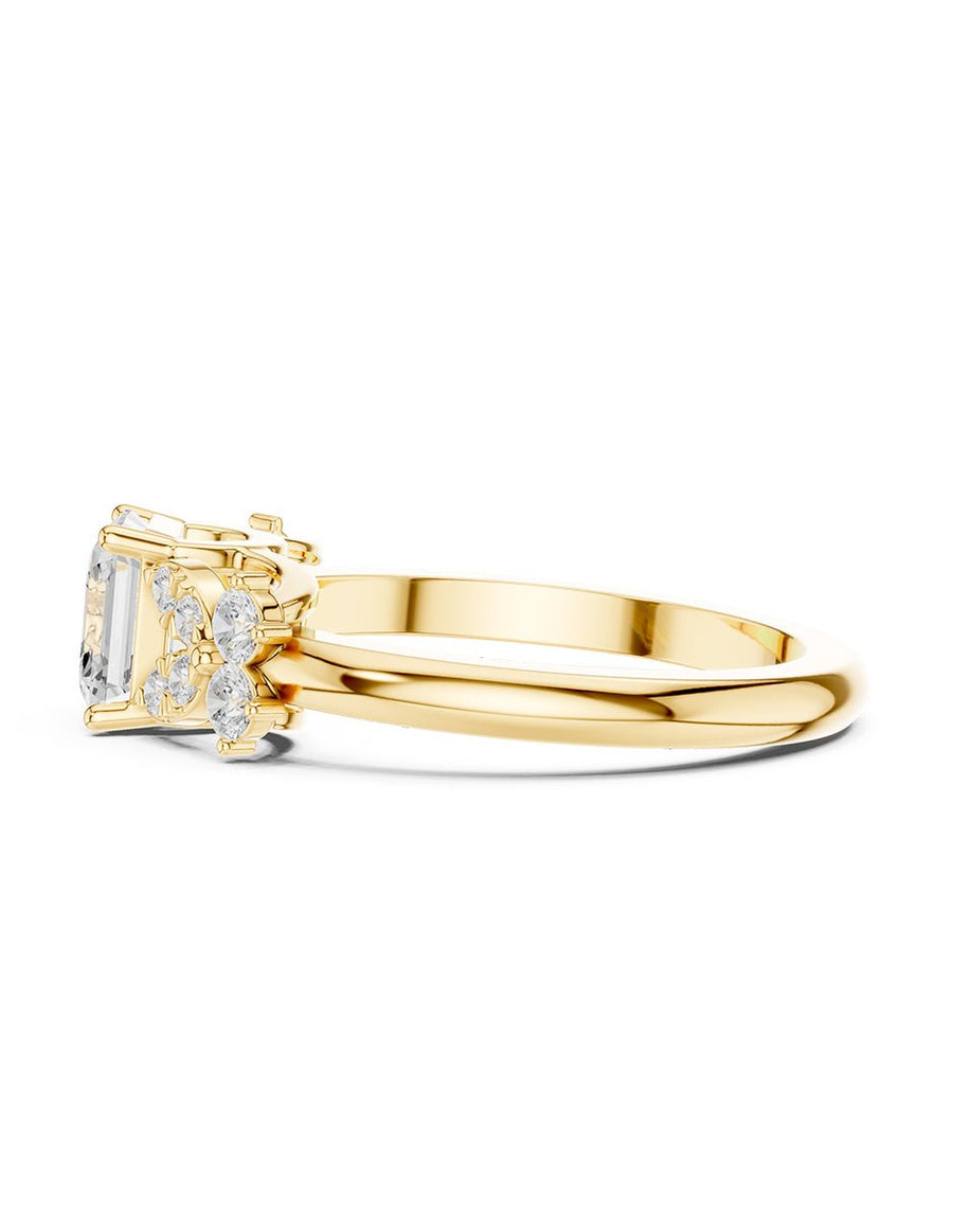 Anillo de compromiso - piedras laterales - AMORE353-AS-LG
