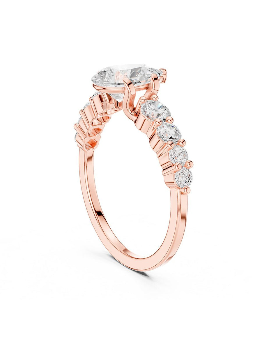 Anillo de compromiso - piedras laterales - AMORE355-PE-LG