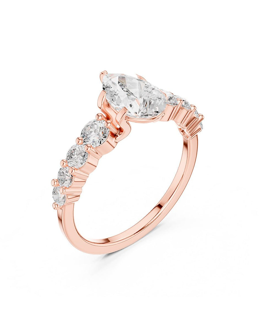 Anillo de compromiso - piedras laterales - AMORE355-PE-LG