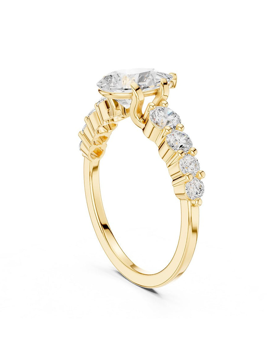 Anillo de compromiso - piedras laterales - AMORE355-PE-LG
