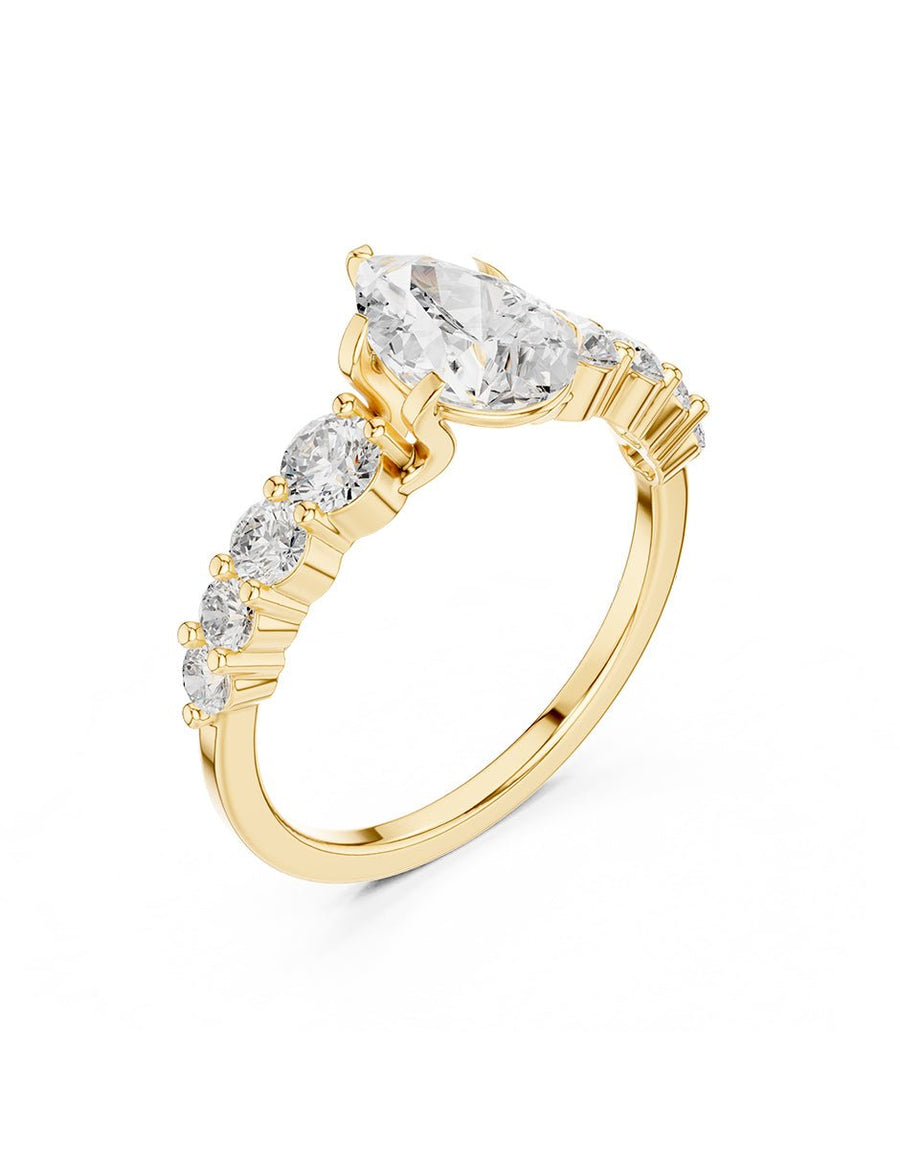 Anillo de compromiso - piedras laterales - AMORE355-PE-LG