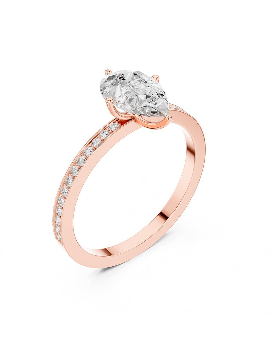 Anillo de compromiso - piedras laterales - AMORE356-PE-LG