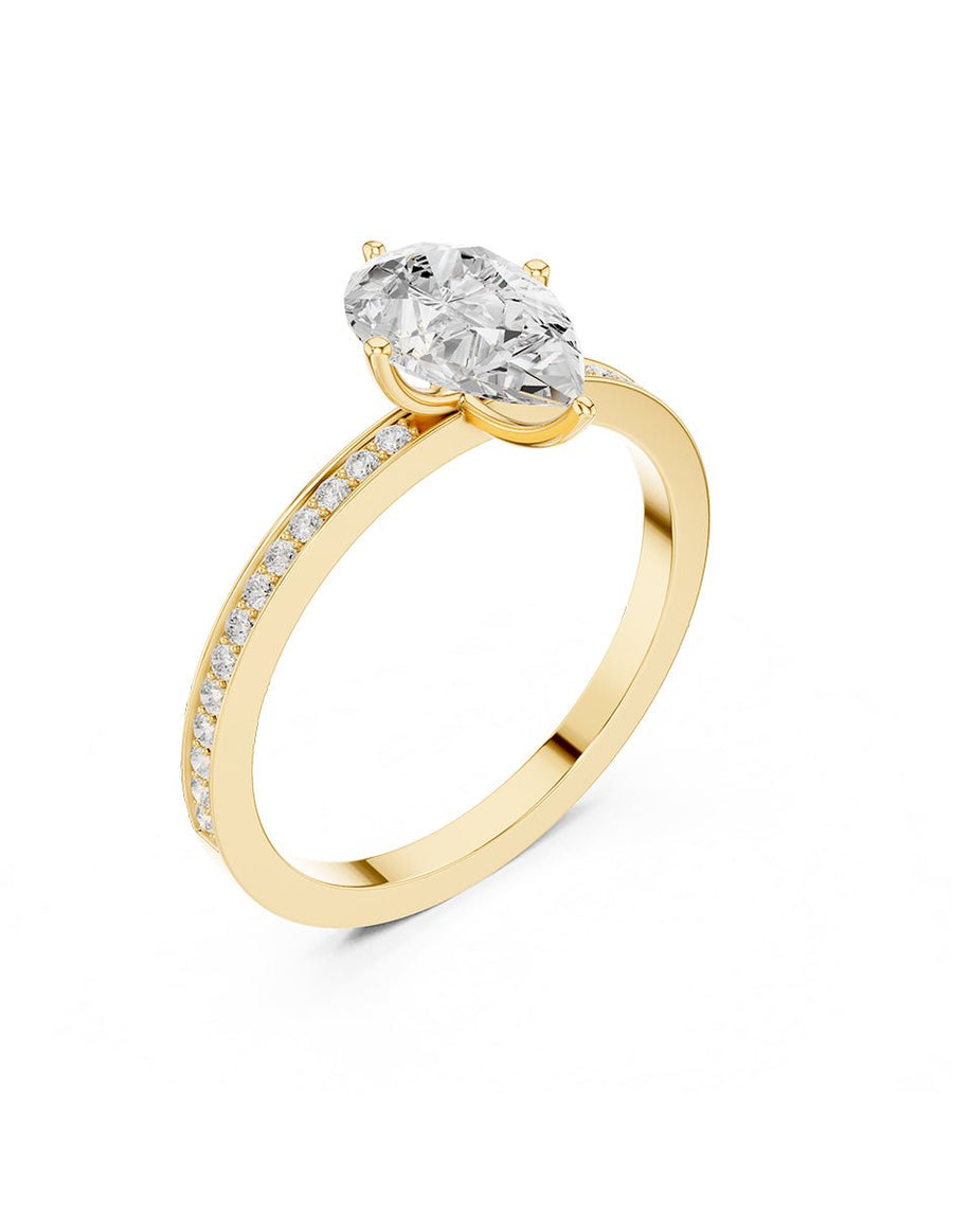 Anillo de compromiso - piedras laterales - AMORE356-PE-LG