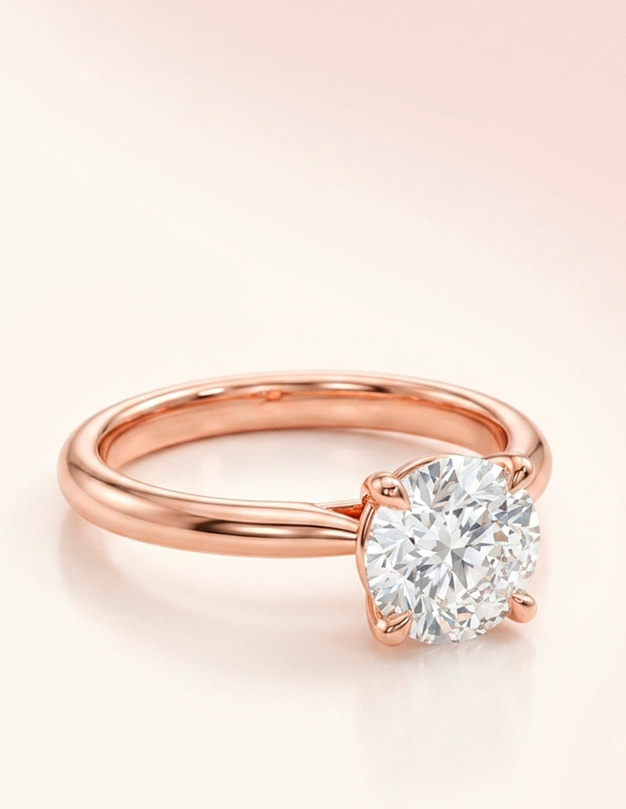Anillo de Compromiso - solitario - AMORE36-RD-CZ