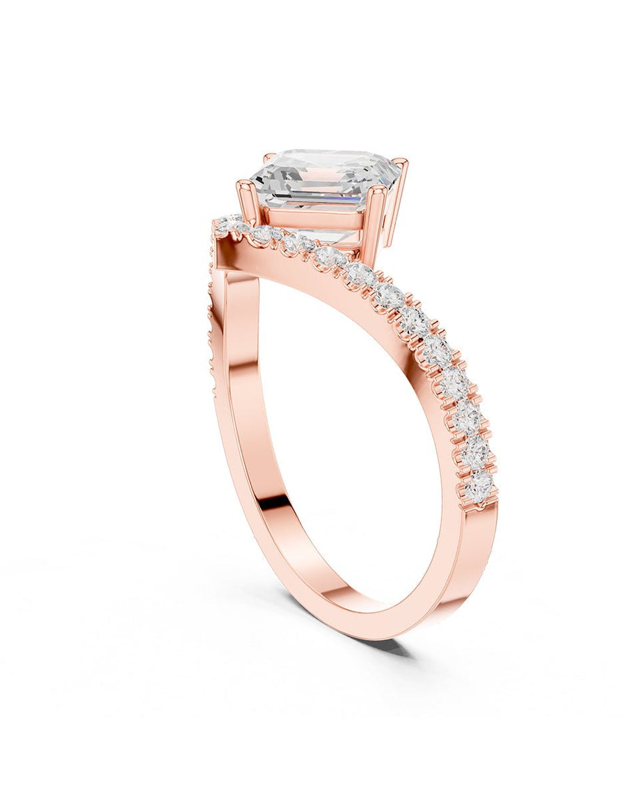Anillo de compromiso - piedras laterales - AMORE360-AS-LG