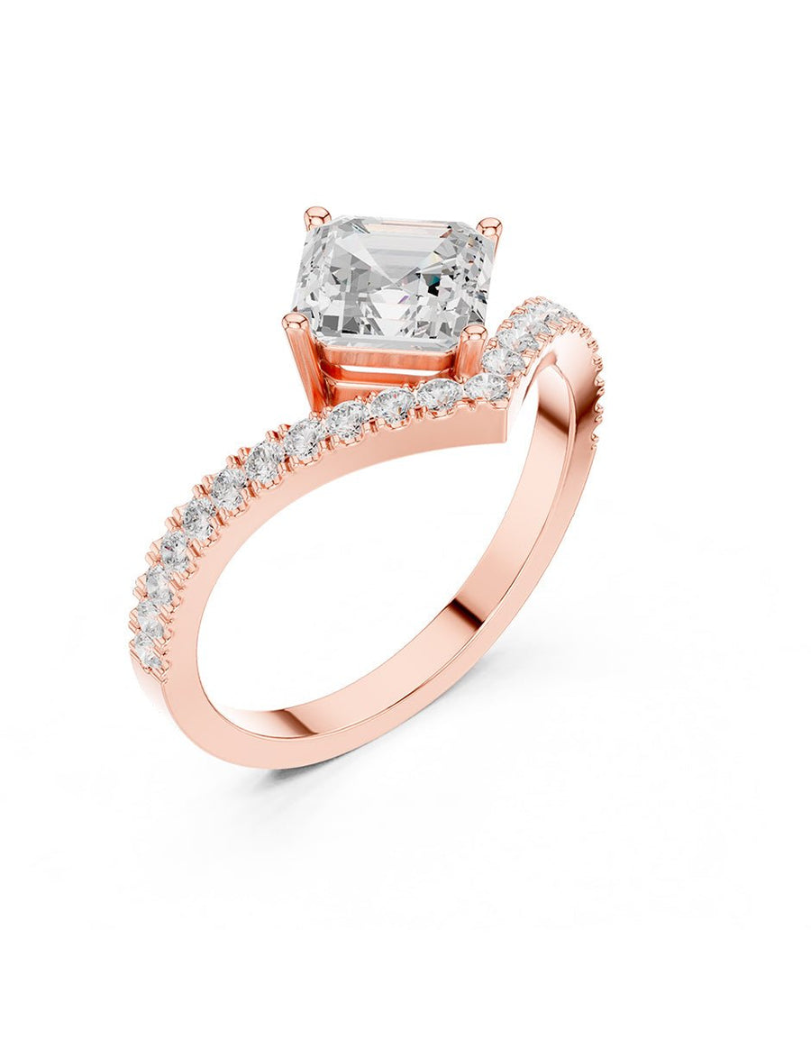 Anillo de compromiso - piedras laterales - AMORE360-AS-LG
