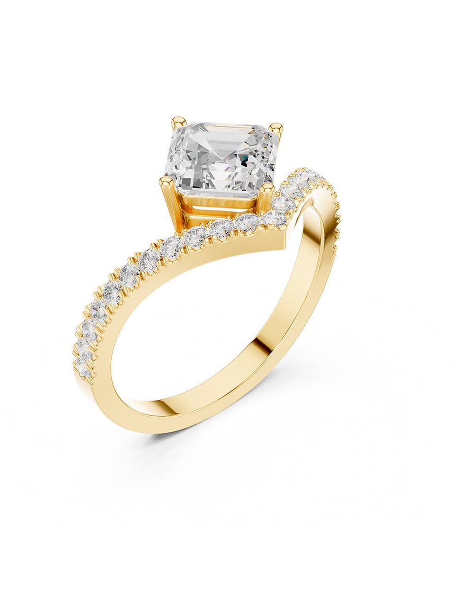 Anillo de compromiso - piedras laterales - AMORE360-AS-LG