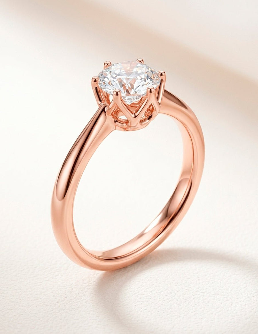 Anillo de Compromiso - solitario - AMORE361-RD-CZ