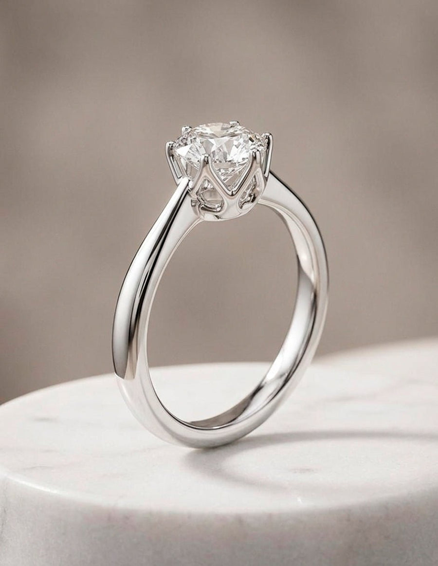 Anillo de Compromiso - solitario - AMORE361-RD-CZ