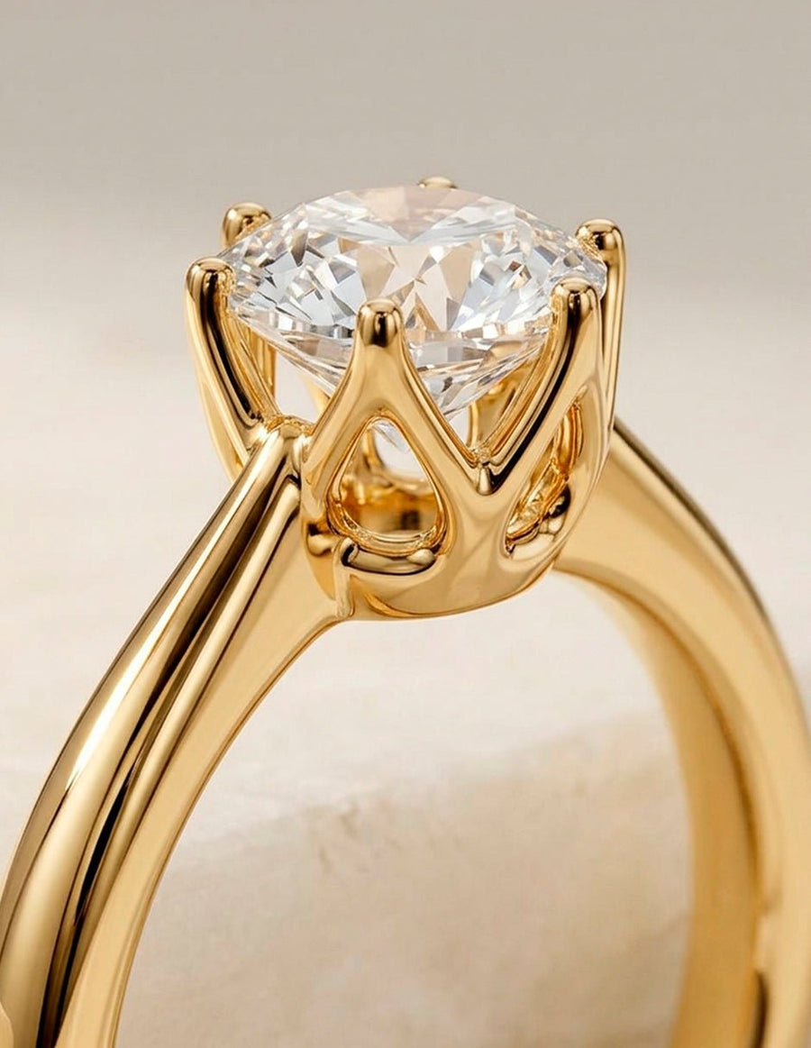 Anillo de Compromiso - solitario - AMORE361-RD-CZ