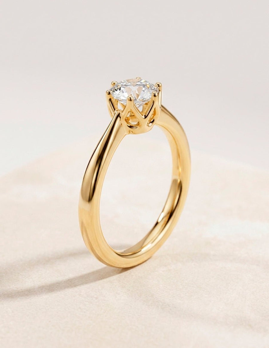 Anillo de Compromiso - solitario - AMORE361-RD-CZ