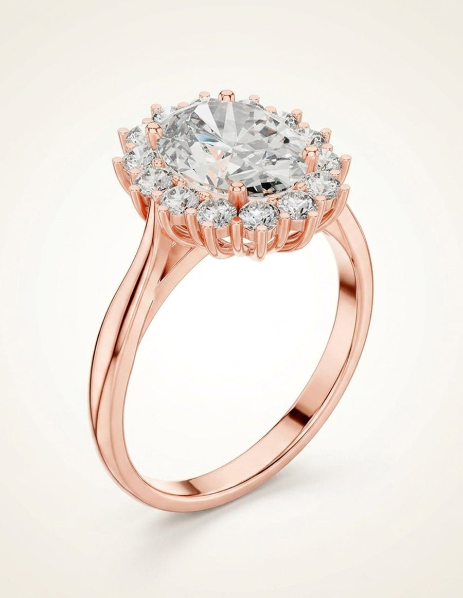 Anillo de compromiso - halo - AMORE362-OV-LG
