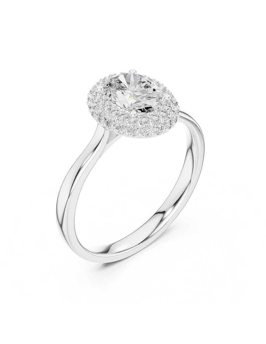 Anillo de compromiso - halo - AMORE363-OV-LG