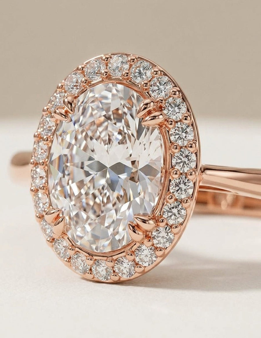 Anillo de compromiso - halo - AMORE364-OV-LG