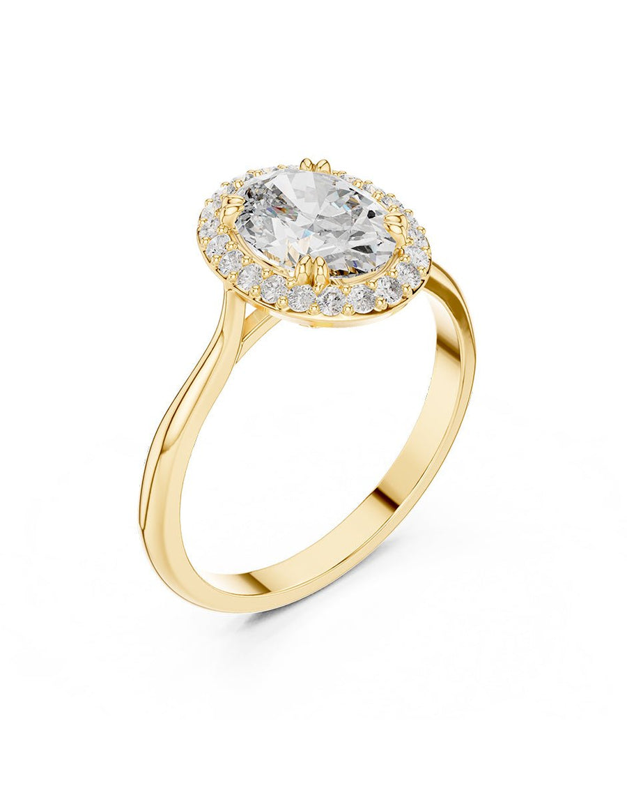 Anillo de compromiso - halo - AMORE364-OV-LG
