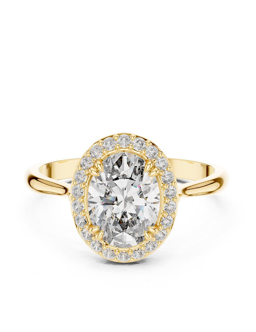 Anillo de compromiso - halo - AMORE364-OV-LG
