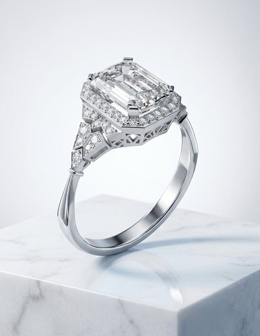 Anillo de compromiso - halo - AMORE365-EM-LG