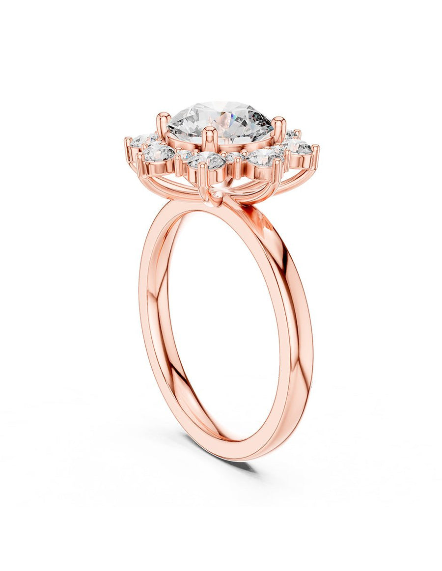 Anillo de compromiso - halo - AMORE366-RD-LG
