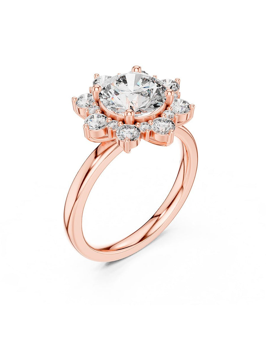 Anillo de compromiso - halo - AMORE366-RD-LG