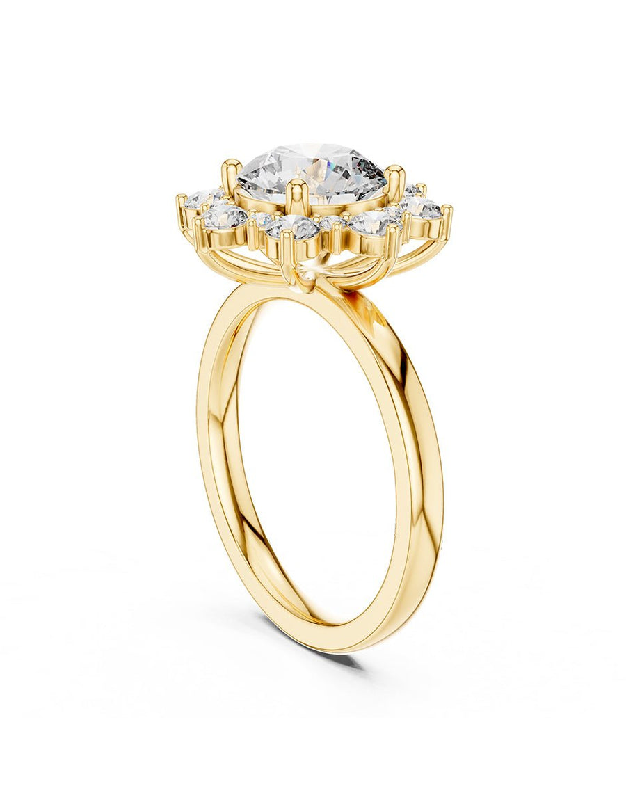 Anillo de compromiso - halo - AMORE366-RD-LG