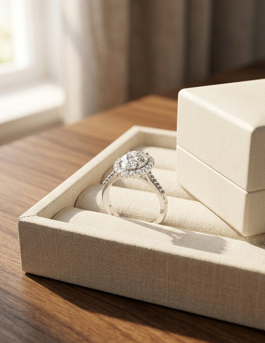 Anillo de compromiso - halo - AMORE367-PE-LG