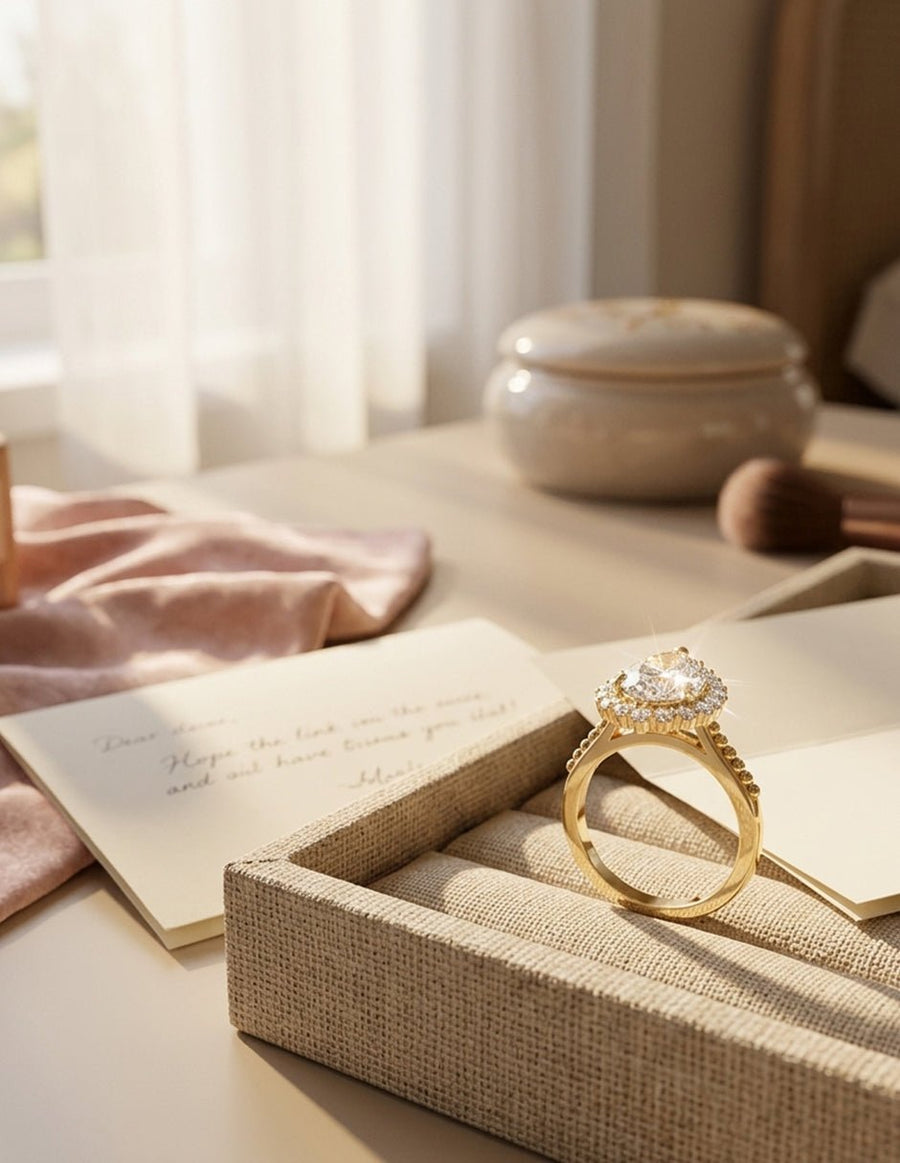 Anillo de compromiso - halo - AMORE367-PE-LG