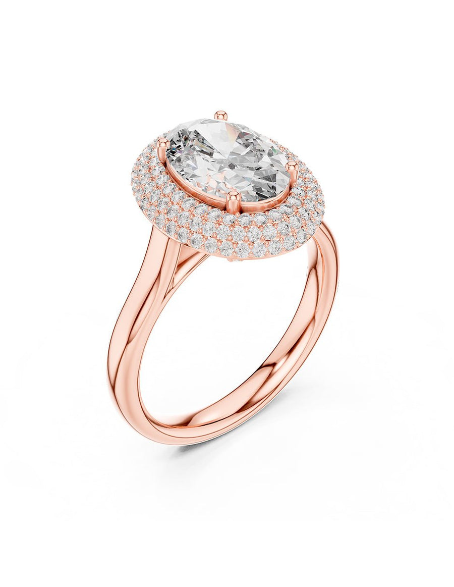 Anillo de compromiso - halo - AMORE368-OV-LG