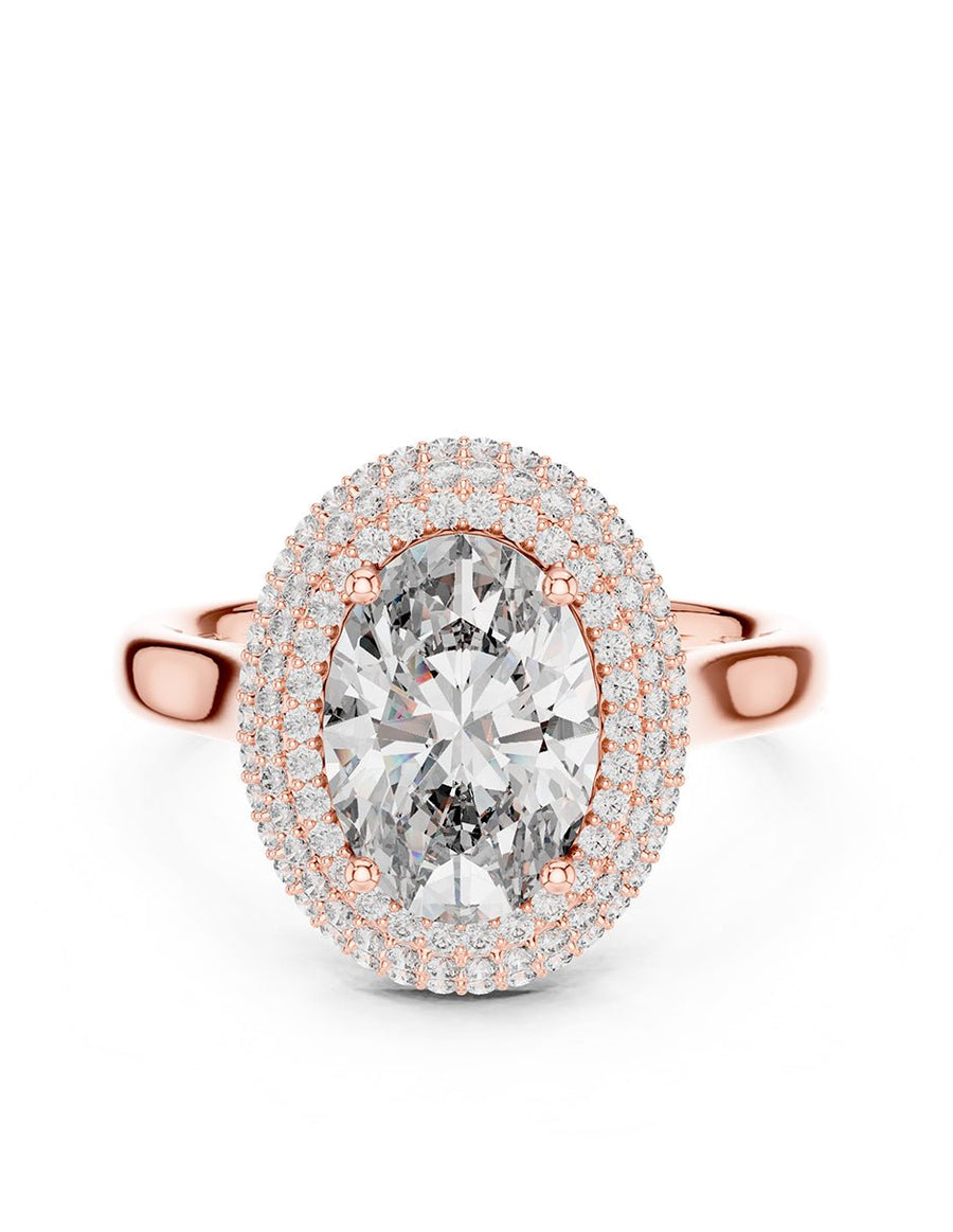 Anillo de compromiso - halo - AMORE368-OV-LG