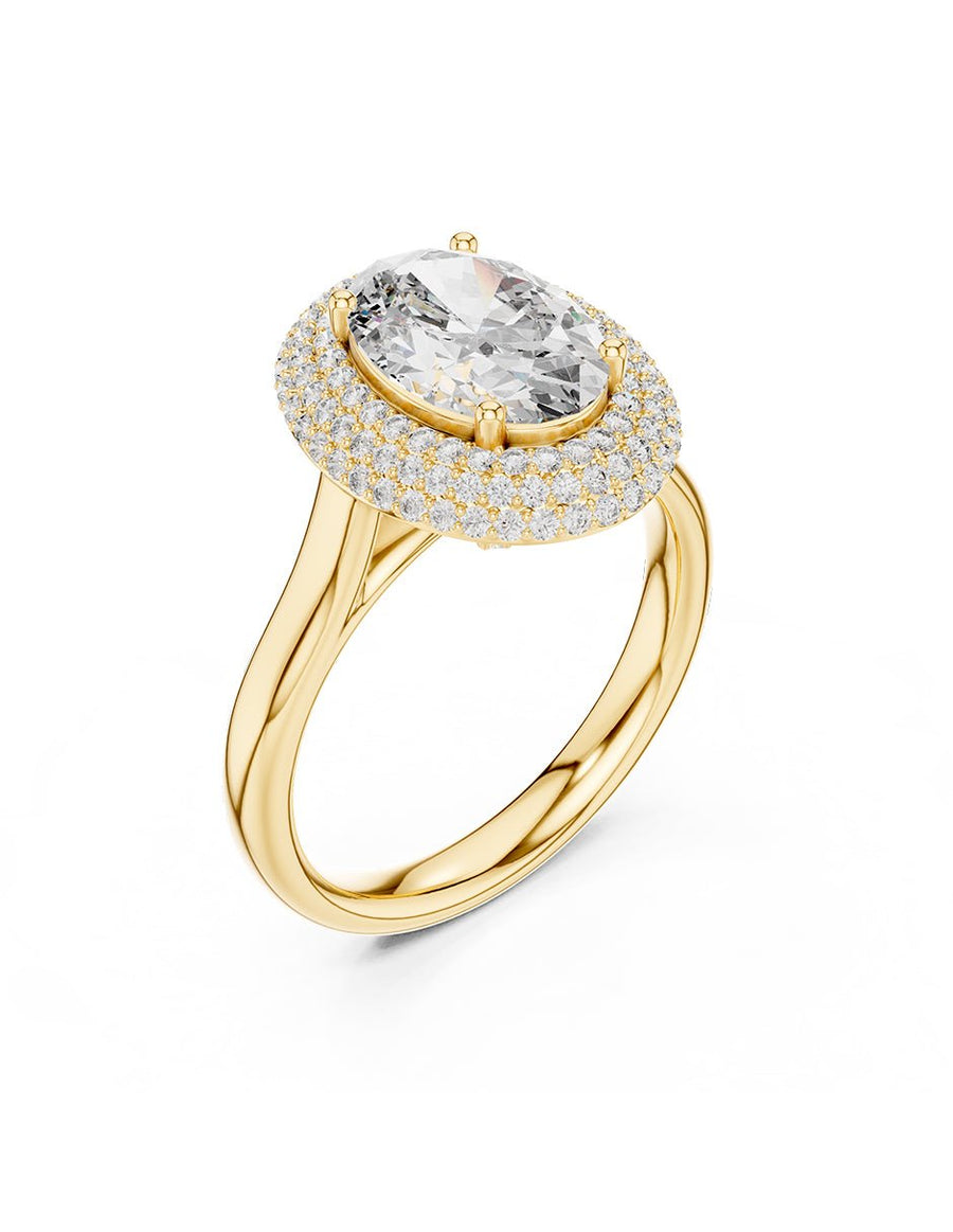 Anillo de compromiso - halo - AMORE368-OV-LG