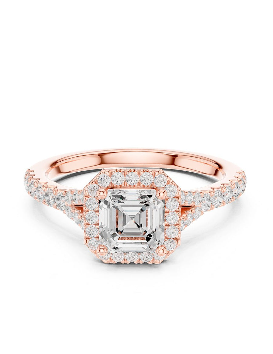 Anillo de compromiso - halo - AMORE369-AS-LG