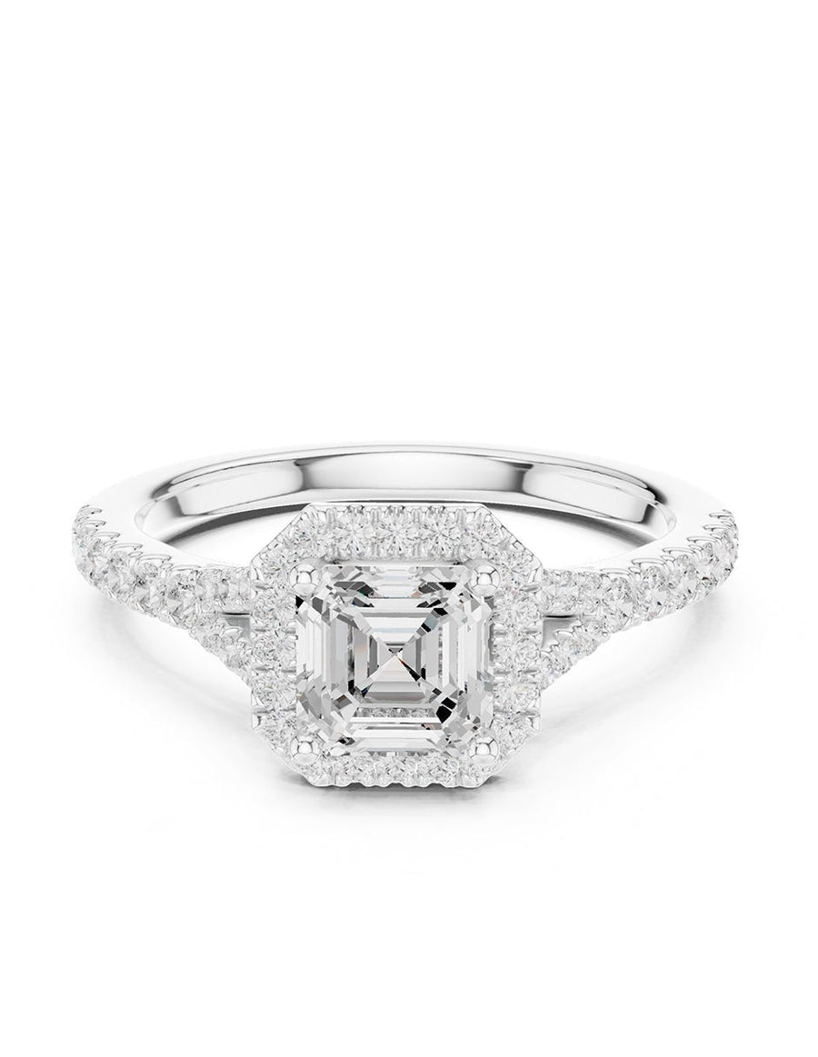 Anillo de compromiso - halo - AMORE369-AS-LG