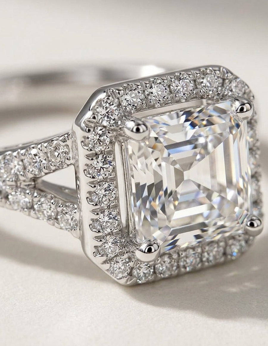 Anillo de compromiso - halo - AMORE369-AS-LG
