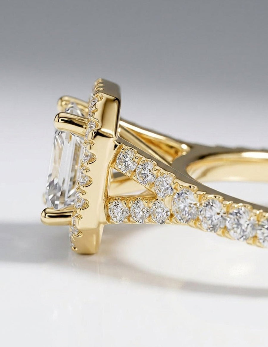 Anillo de compromiso - halo - AMORE369-AS-LG