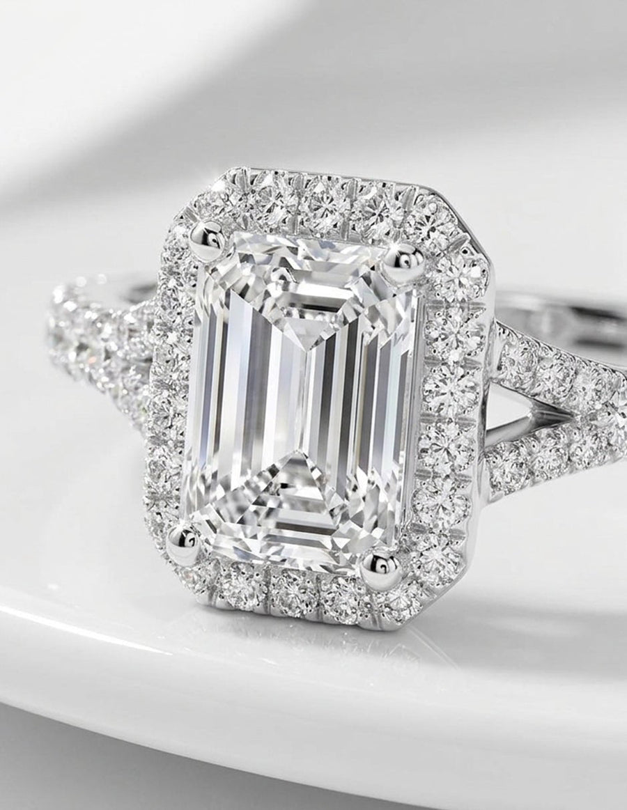 Anillo de compromiso - halo - AMORE369-EM-LG