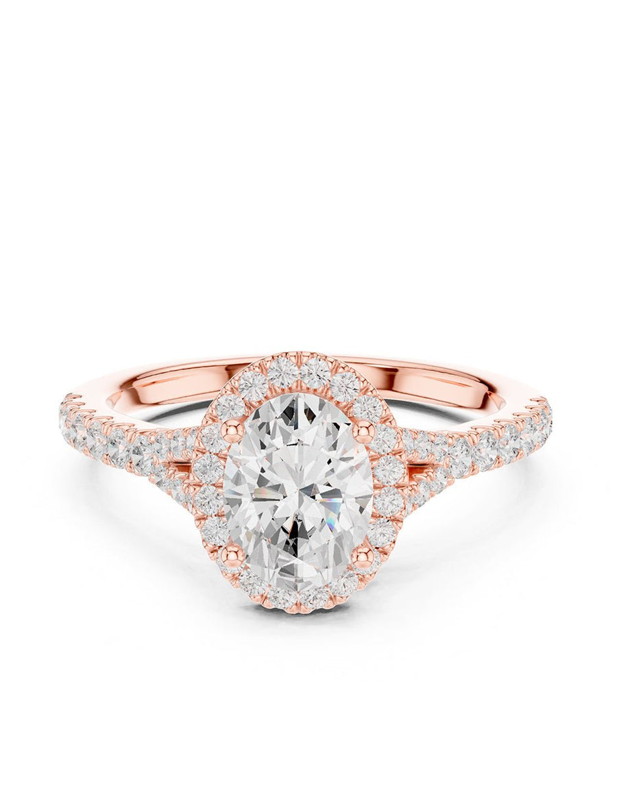 Anillo de compromiso - halo - AMORE369-OV-LG