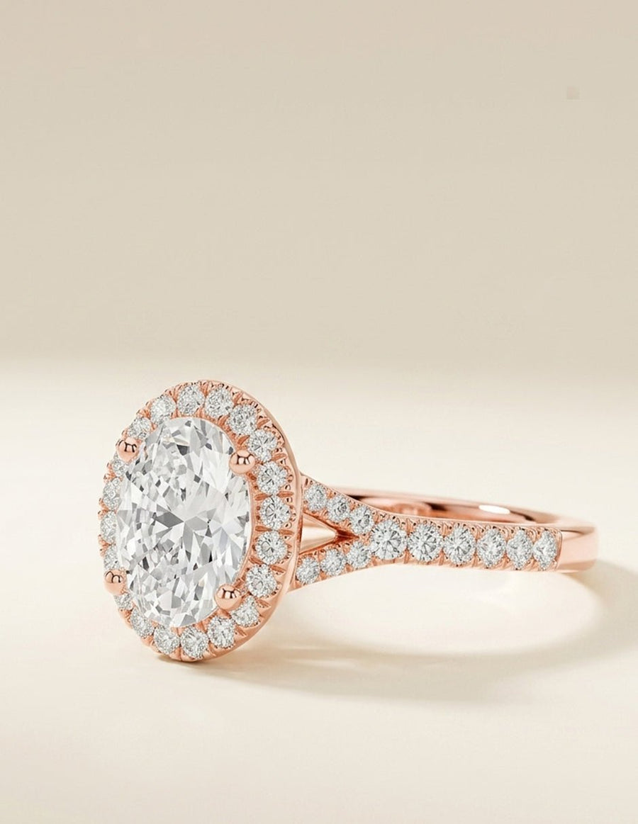 Anillo de compromiso - halo - AMORE369-OV-LG