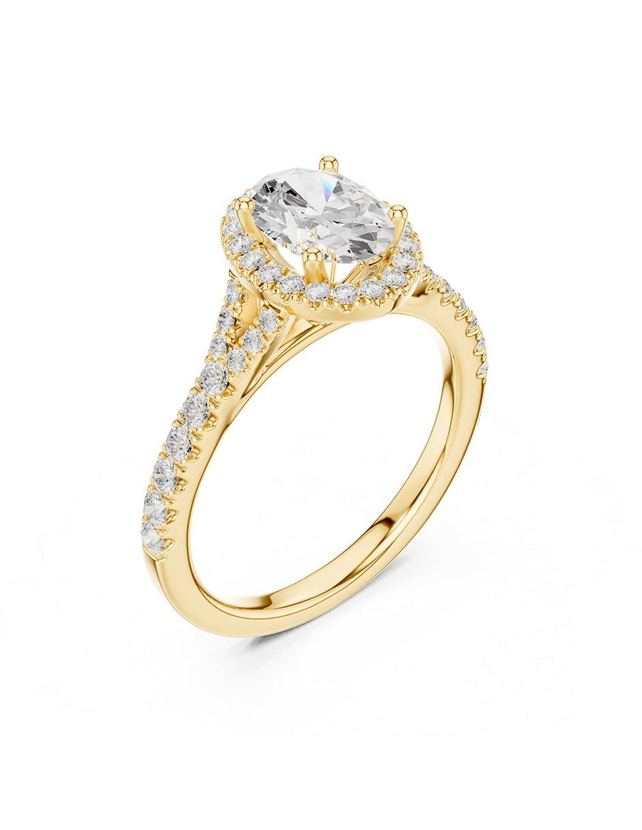 Anillo de compromiso - halo - AMORE369-OV-LG