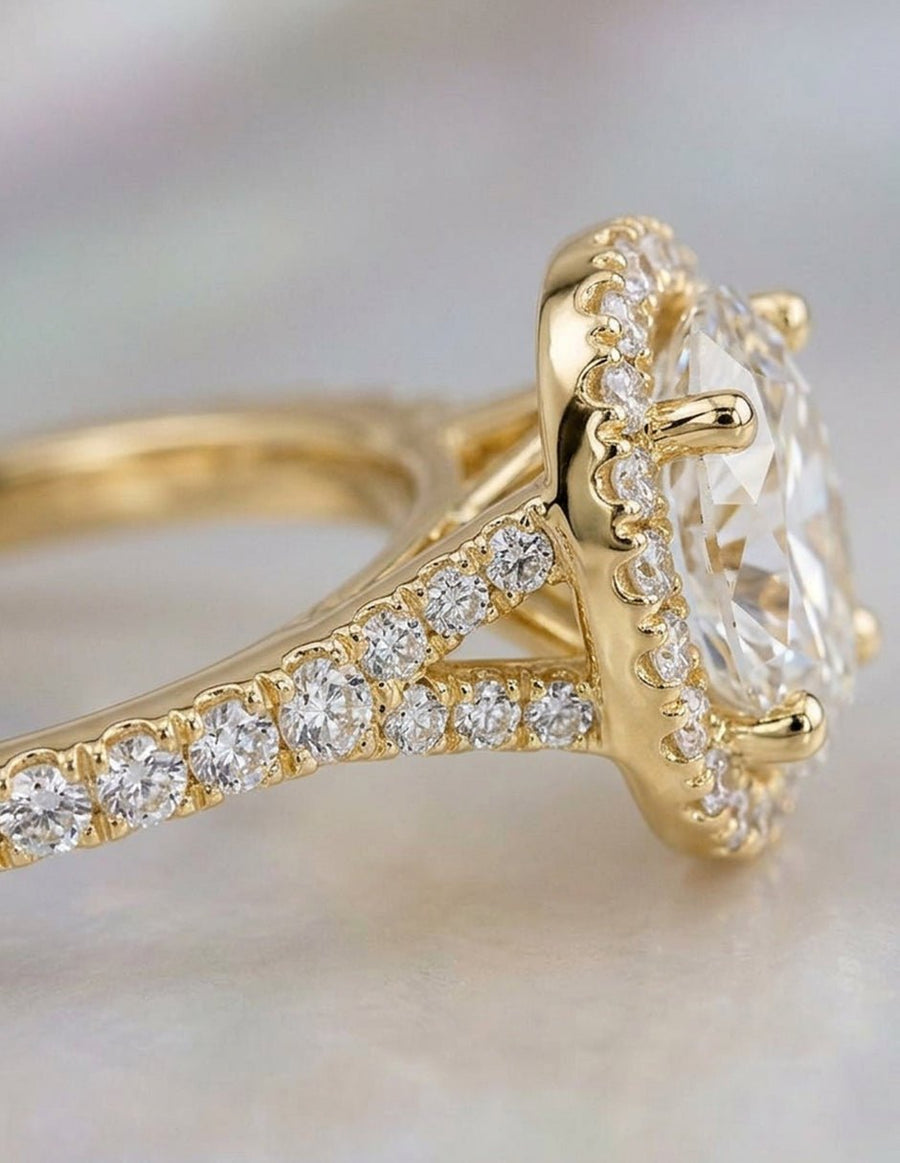 Anillo de compromiso - halo - AMORE369-OV-LG